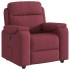 Sillón reclinable de tela rojo
