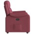 Sillón reclinable de tela rojo
