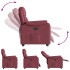 Sillón reclinable de tela rojo