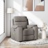 Sillón de masaje reclinable de tela gris