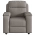 Sillón de masaje reclinable de tela gris