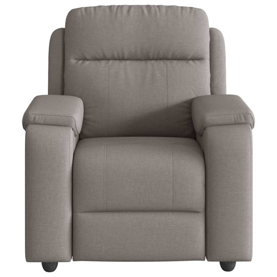 Sillón de masaje reclinable de tela gris