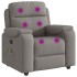 Sillón de masaje reclinable de tela gris