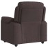 Sillón de masaje reclinable de tela marrón