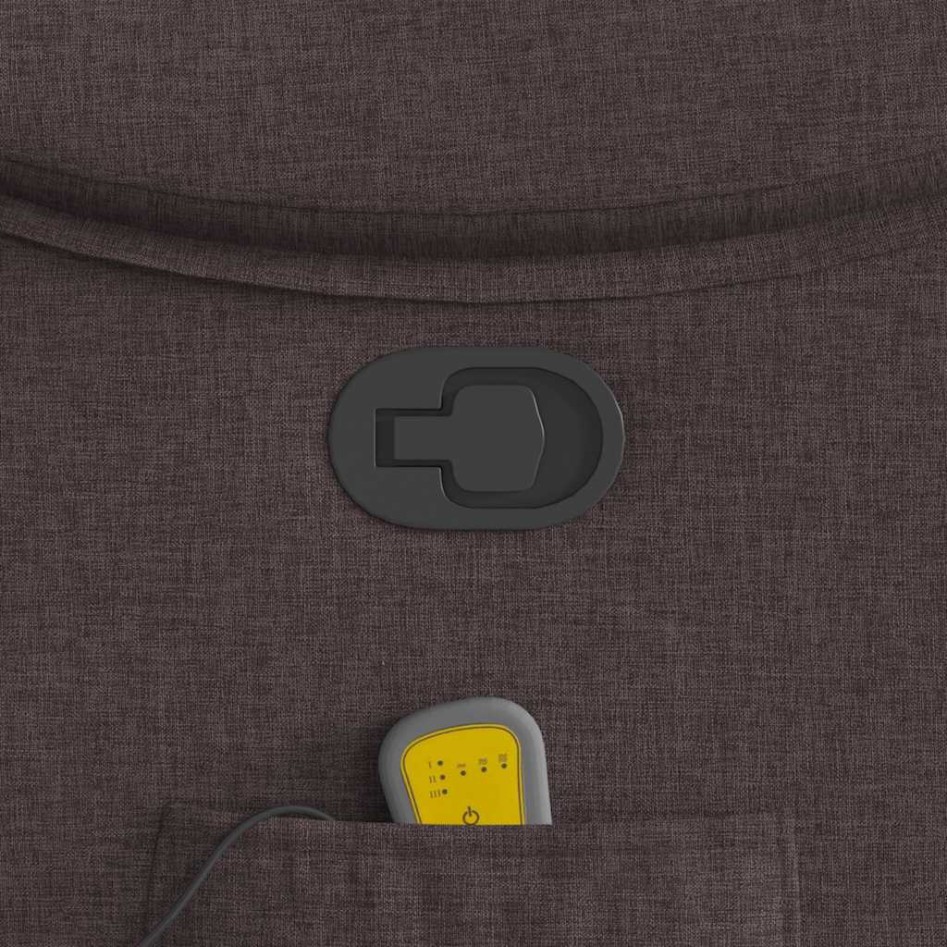 Sillón de masaje reclinable de tela marrón