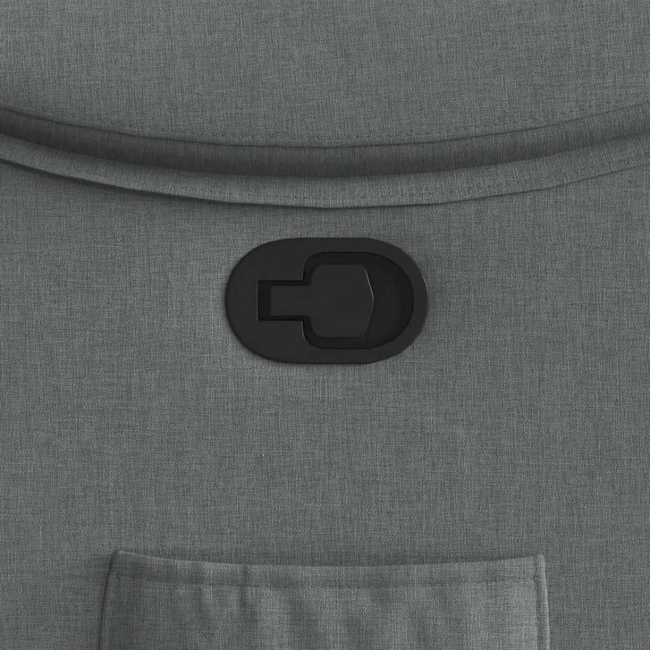 Sillón reclinable de tela gris