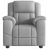Sillón de masaje reclinable de tela gris