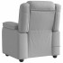 Sillón de masaje reclinable de tela gris