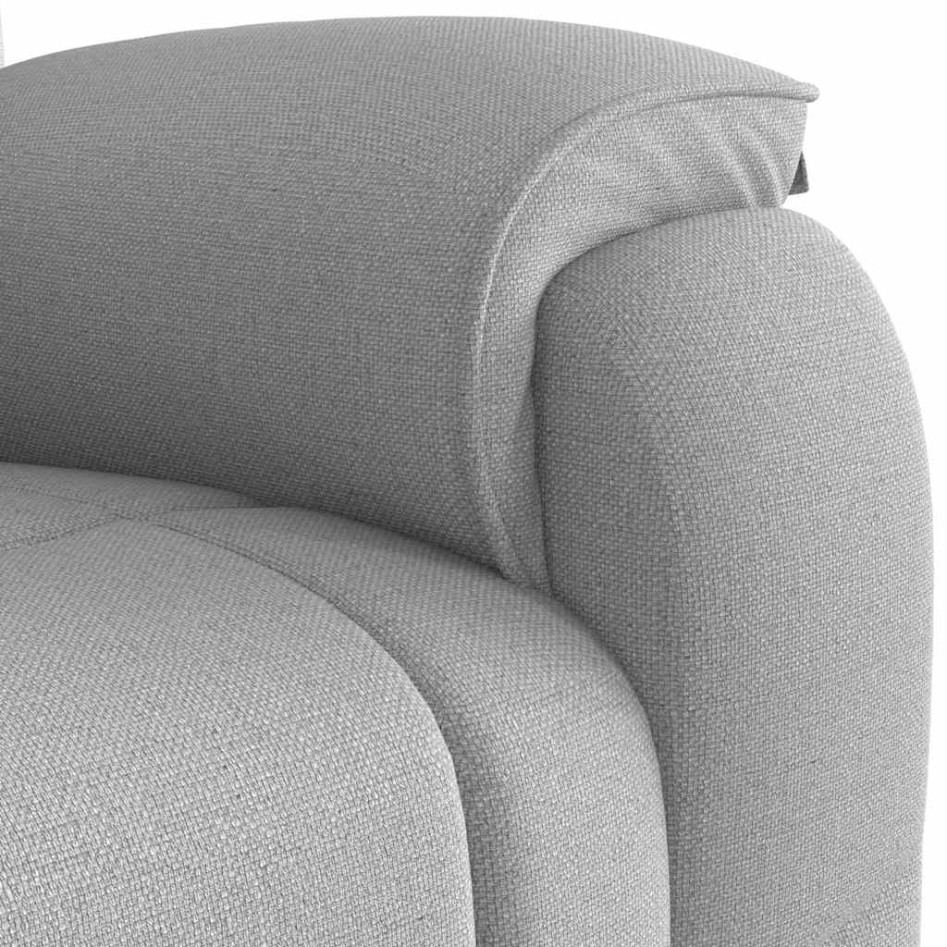 Sillón de masaje reclinable de tela gris