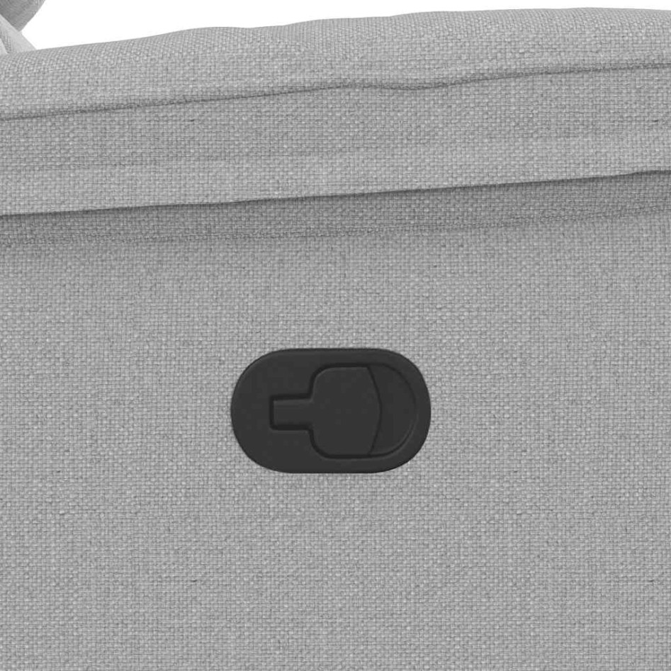 Sillón de masaje reclinable de tela gris