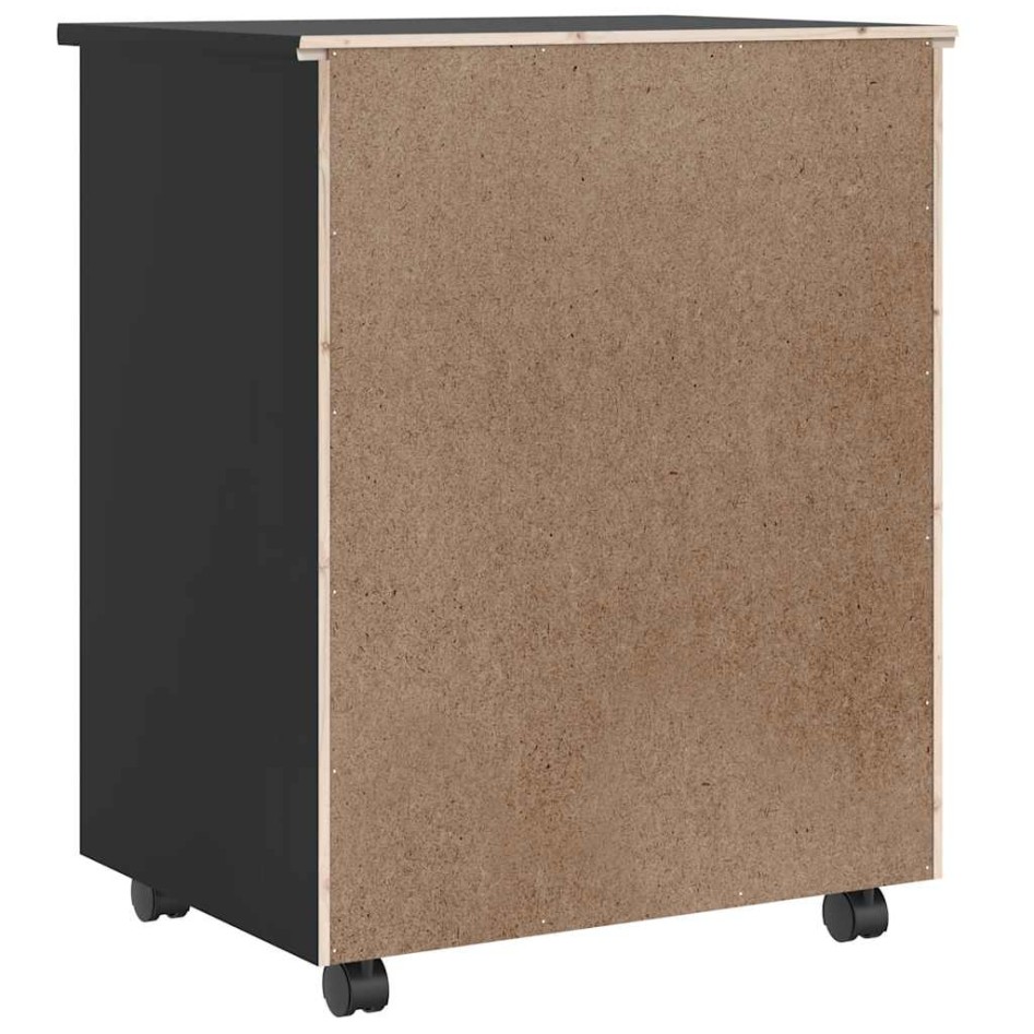 Cajonera con ruedas MOSS madera maciza de pino