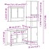 Set de muebles de baño 3 pzas madera contrachapada gris