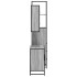 Set de muebles de baño 3 pzas madera contrachapada gris
