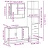 Set de muebles de baño 3 pzas madera contrachapada gris