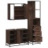 Set de muebles baño 3 pzas madera contrachapada roble
