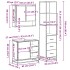 Set de muebles baño 3 pzas madera contrachapada roble