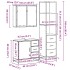 Set de muebles baño 3 pzas madera contrachapada roble