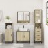 Set de muebles de baño 3 pzas madera contrachapada roble