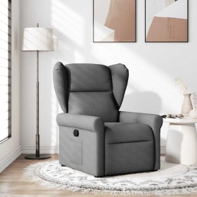 Sillón reclinable de tela gris