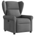 Sillón reclinable de tela gris