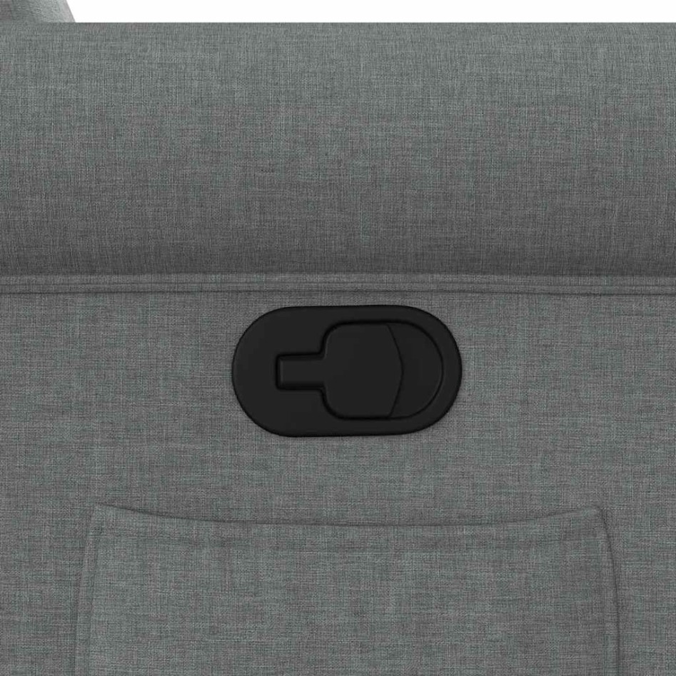 Sillón reclinable de tela gris