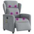 Sillón reclinable de masaje eléctrico tela gris
