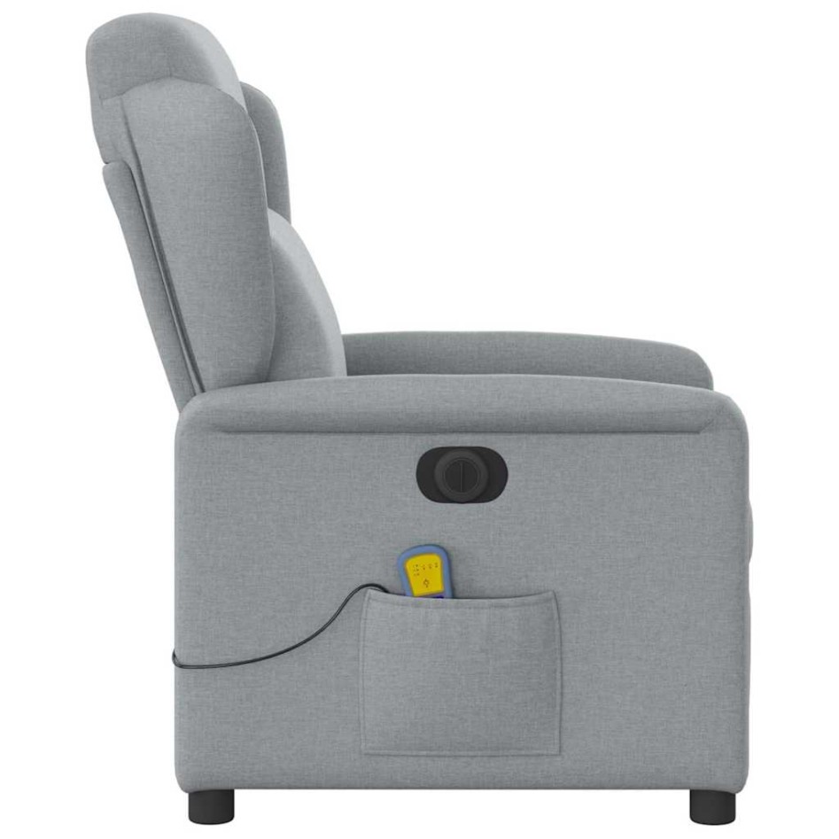 Sillón reclinable de masaje eléctrico tela gris