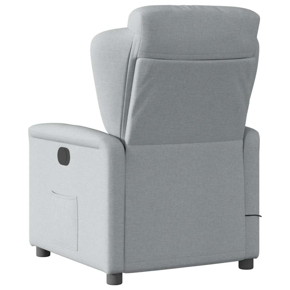 Sillón reclinable de masaje eléctrico tela gris