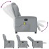 Sillón reclinable de masaje eléctrico tela gris