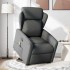 Silla de masaje reclinable de pie de tela gris