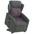 Silla de masaje reclinable de pie de tela gris