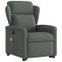 Silla de masaje reclinable de pie de tela gris