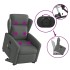 Silla de masaje reclinable de pie de tela gris
