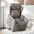 Sillón reclinable de masaje elevable tela gris