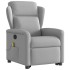 Sillón de masaje reclinable de pie de tela gris