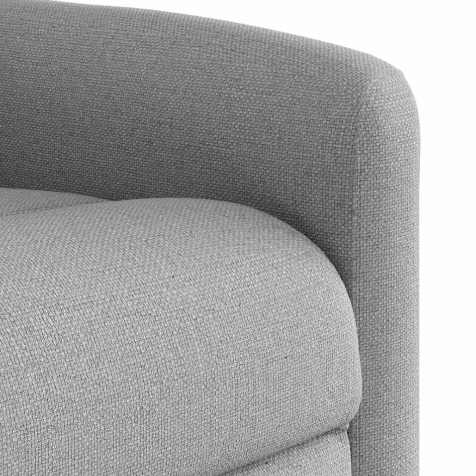 Sillón de masaje reclinable de pie de tela gris