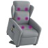 Sillón de masaje eléctrico reclinable elevable tela gris