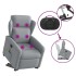 Sillón de masaje eléctrico reclinable elevable tela gris