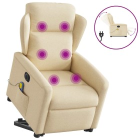 Sillón de masaje eléctrico reclinable elevable tela