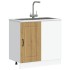 Mueble bajo de cocina Kalmar roble artesanal madera