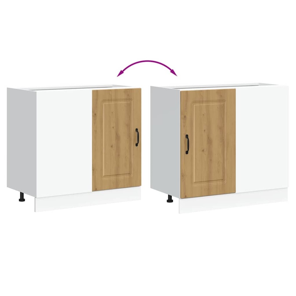 Mueble bajo de cocina Kalmar roble artesanal madera