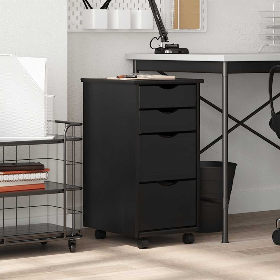 Cajonera con ruedas MOSS madera maciza de pino