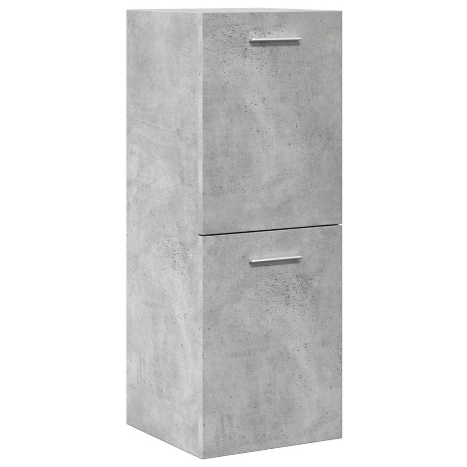 Juego muebles de baño 4 pzas madera contrachapada gris