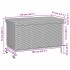 Caja de almacenaje jardín ruedas ratán PE marrón 110x55x73