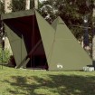 Tienda campaña familiar tipi 6 personas impermeable verde oliva