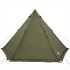 Tienda campaña familiar tipi 6 personas impermeable verde