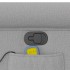 Sillón de masaje reclinable de tela gris