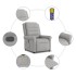 Sillón de masaje reclinable de tela gris