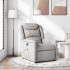 Sillón de masaje reclinable de tela gris