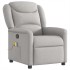 Sillón de masaje reclinable de tela gris